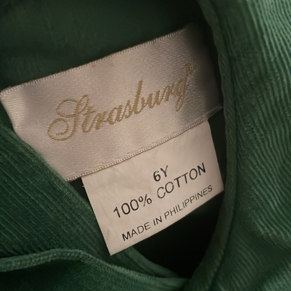Strasburg Christmas Green corduroy dress size 6 - Picture 4 of 6